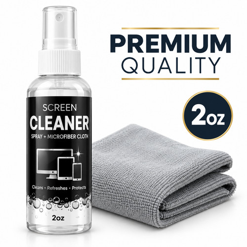 Screen cleaner kit - screen, spray