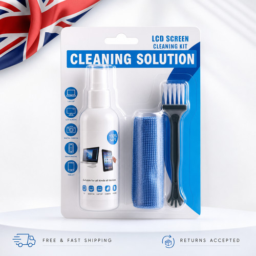 Lcd screen cleaning kit 3pc - screen,