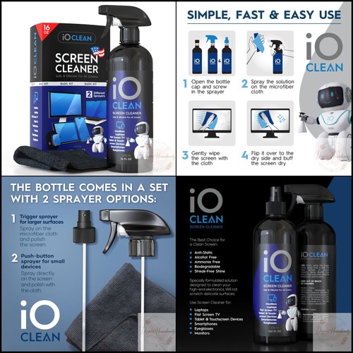Clean screen cleaner spray - clean,